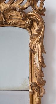 A Swedish rococo mirror by A Carlsson (master in Norrköping 1772-1801).