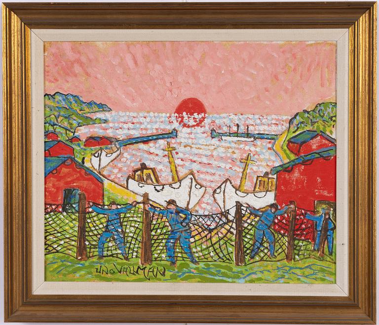 Uno Vallman, The nets are drying.