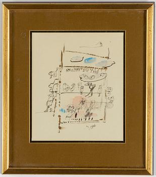 Madeleine Pyk, mixed media, signed.