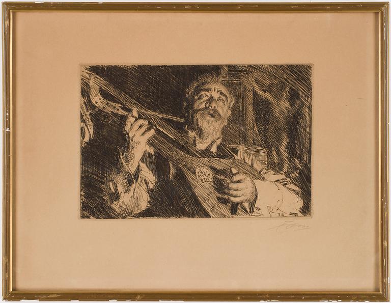 ANDERS ZORN. Etsning. Sign.