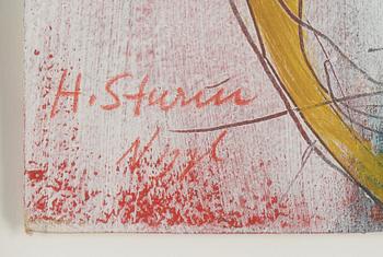 Helmut Sturm & Thomas Niggl,  gouache on paper-panel, signed.