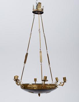 TAKAMPEL, empirestil, omkring år 1900. Höjd ca 70 cm.