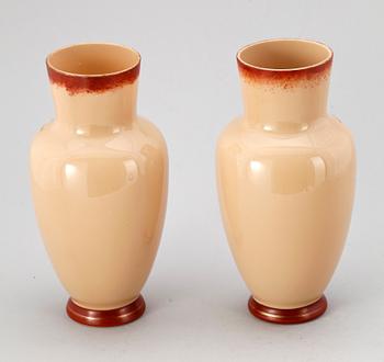 VASER, ett par, glas, 1800/1900-tal.