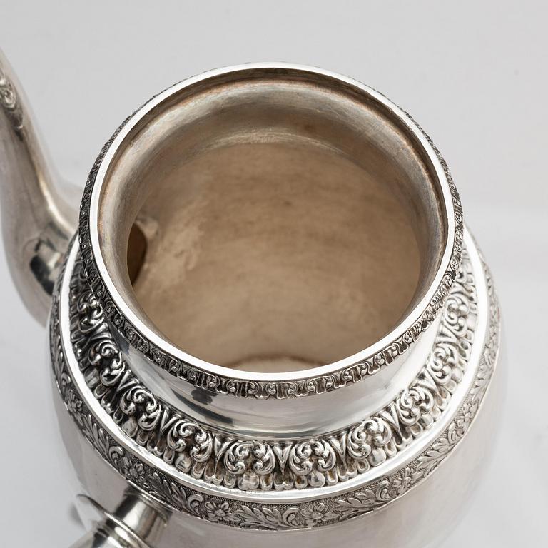 Arvid Öhrn, kaffekanna, silver, Gävle 1844.