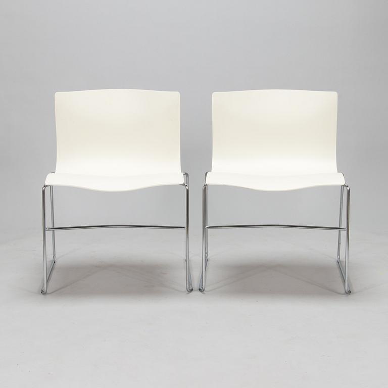 Massimo Vignelli, a set of six 'Handkerchief' stacking chairs for Knoll, 1985.
