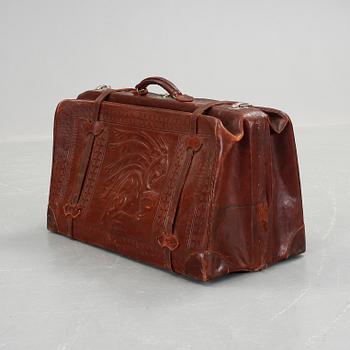 VÄSKA, läder, 1930/40-tal. Stämpelmärkt "Made in Germany".