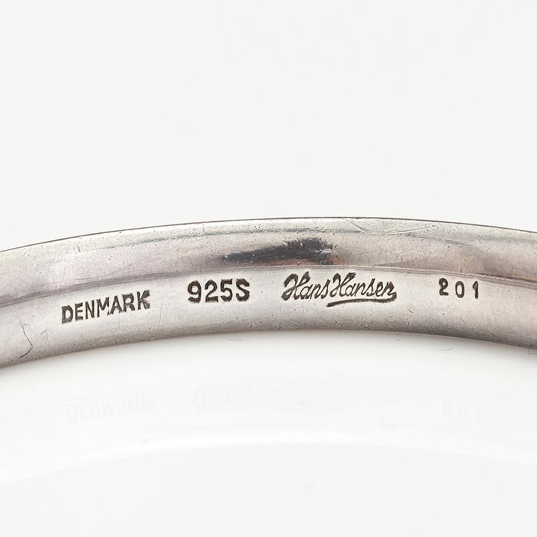 Hans Hansen, armring, modell 201, sterling silver, Danmark.