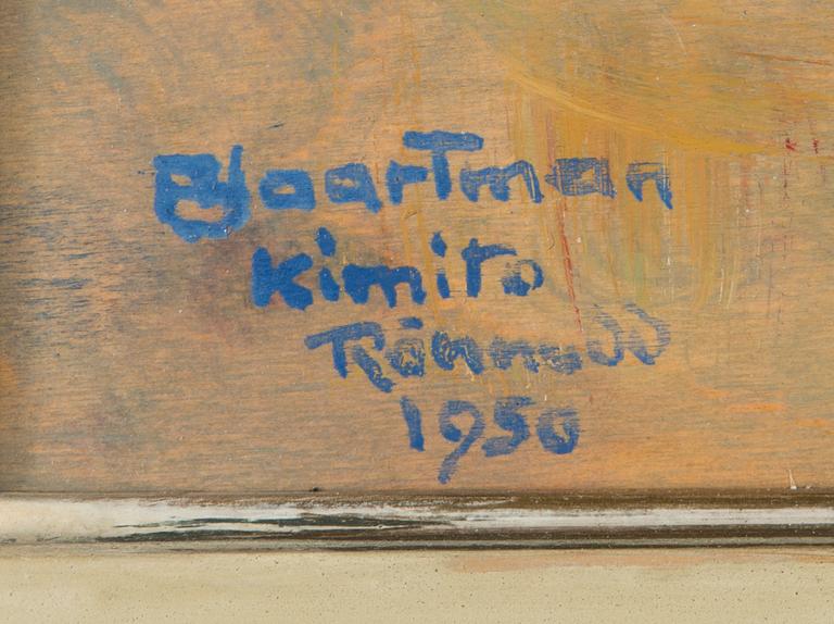 Axel Haartman, oil on board, signed and dated Kimito Rönnudd 1950.