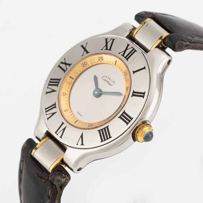 must de Cartier, Must 21, armbandsur, 28 mm.