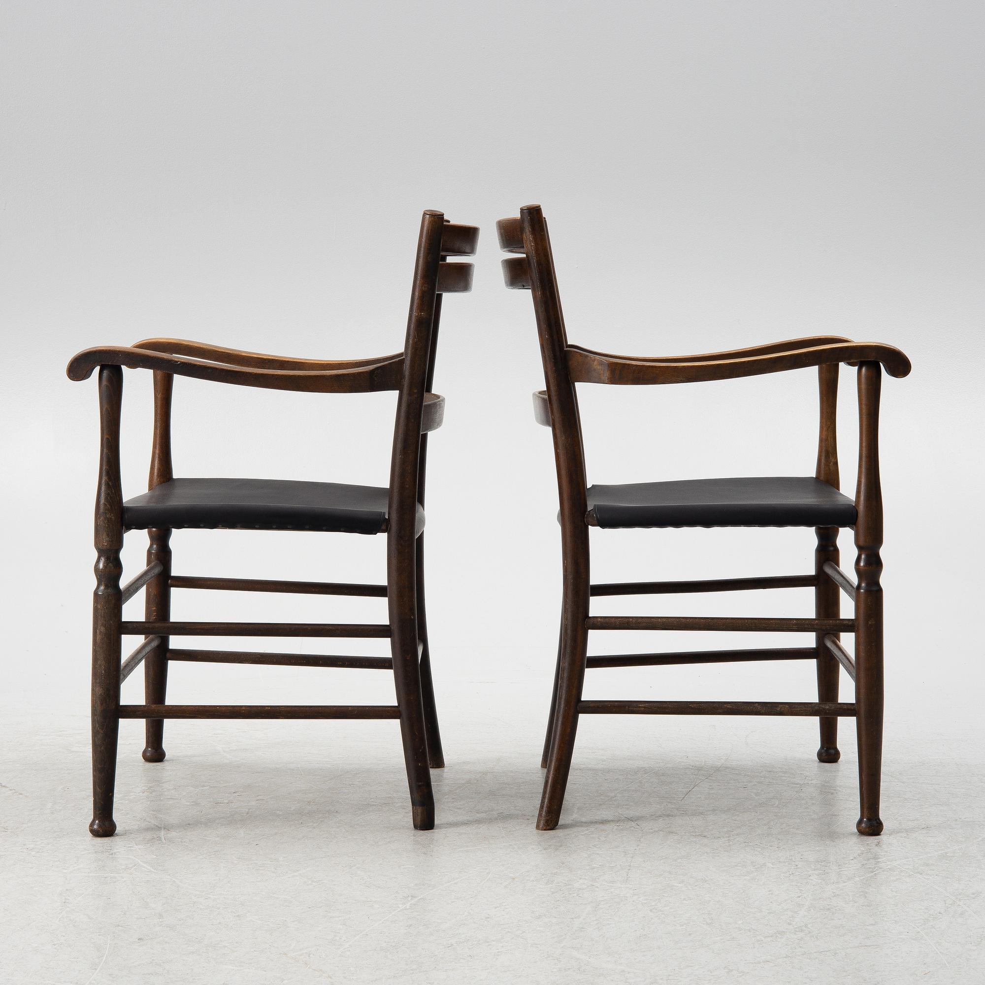 Gunnar Asplund, Armchairs, a pair, Gemla, designed for the Stockholm Exhibition 1930.