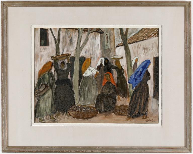 BO BESKOW, gouache, signerad och daterad -34.