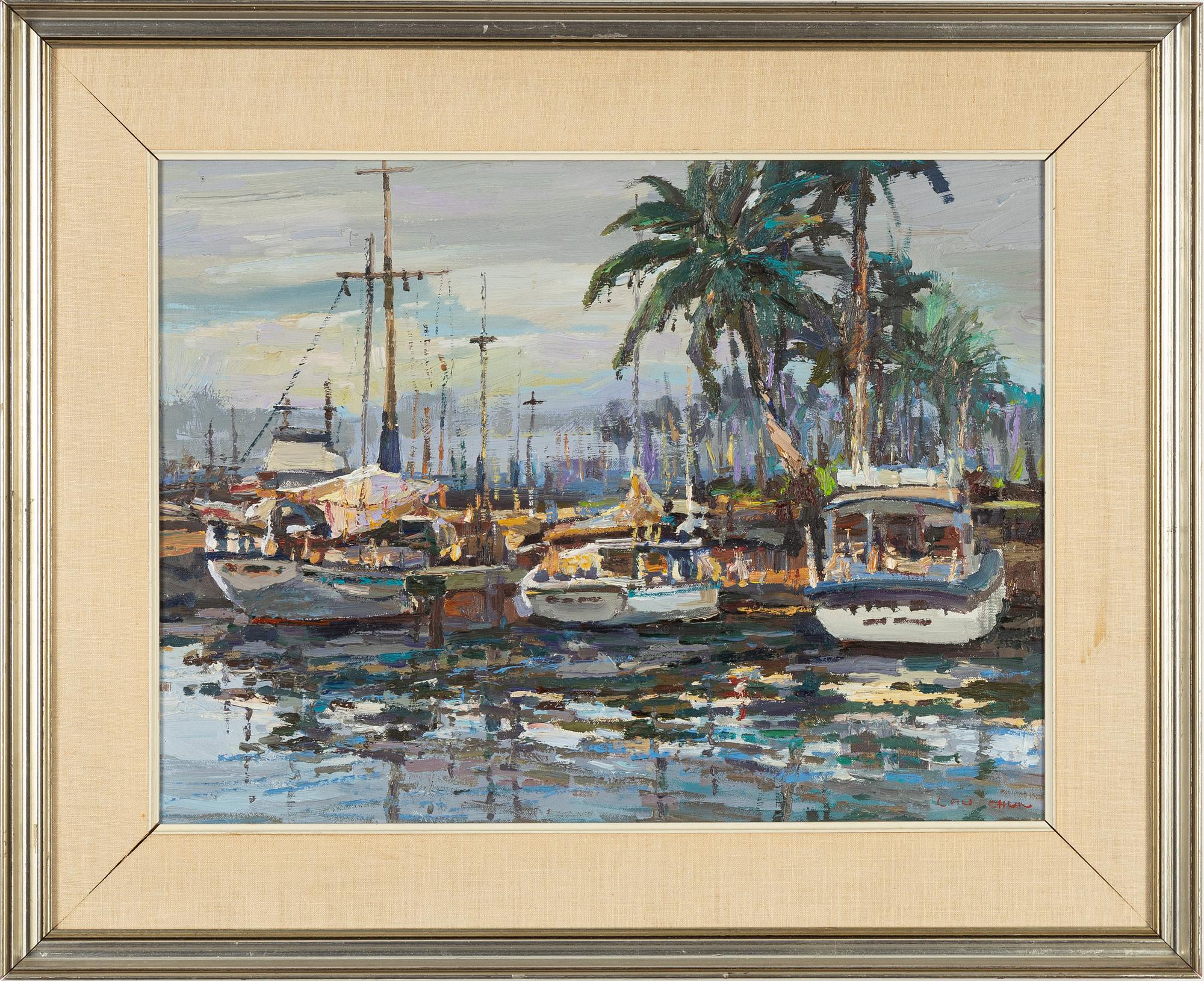 Lau Chun, oil on canvas, signed.