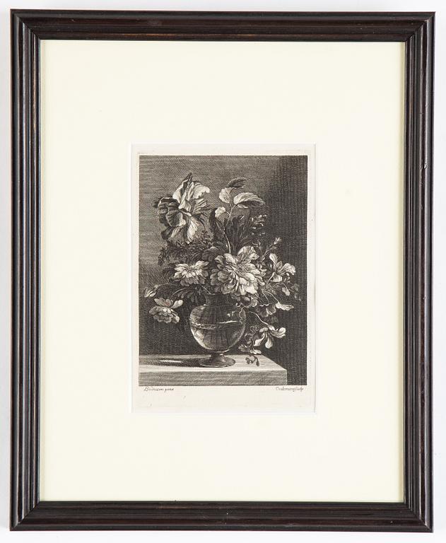 Engravings, a pair by Jacobus Coeleman (1654-1732) after Nicolas Baudesson (1611-1680).