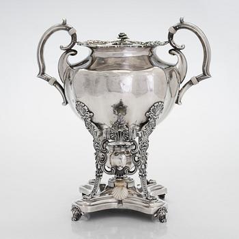 Mid-19th-century silver samovar, maker's mark of Adolf Sper, Saint Petersburg, 1843.