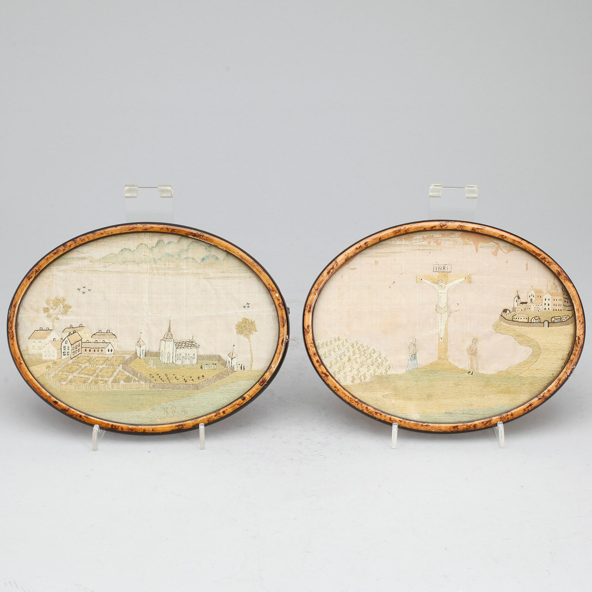 SIDENBRODERIER, 2st, 1800-talets första hälft.