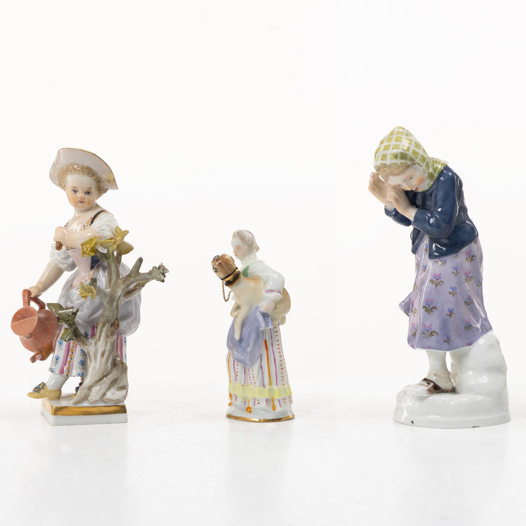 Meissen, A group of three porcelain figures, arounf 1900/first part of the 20th century.