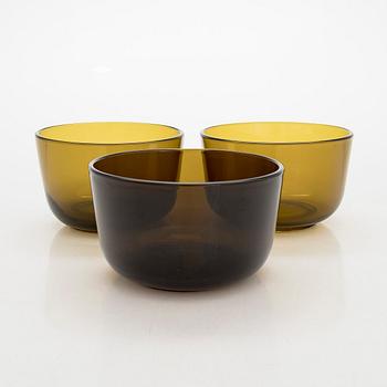Saara Hopea, a set of 7 bowls, model 5577, Nuutajärvi Notsjö. Designed in 1956.