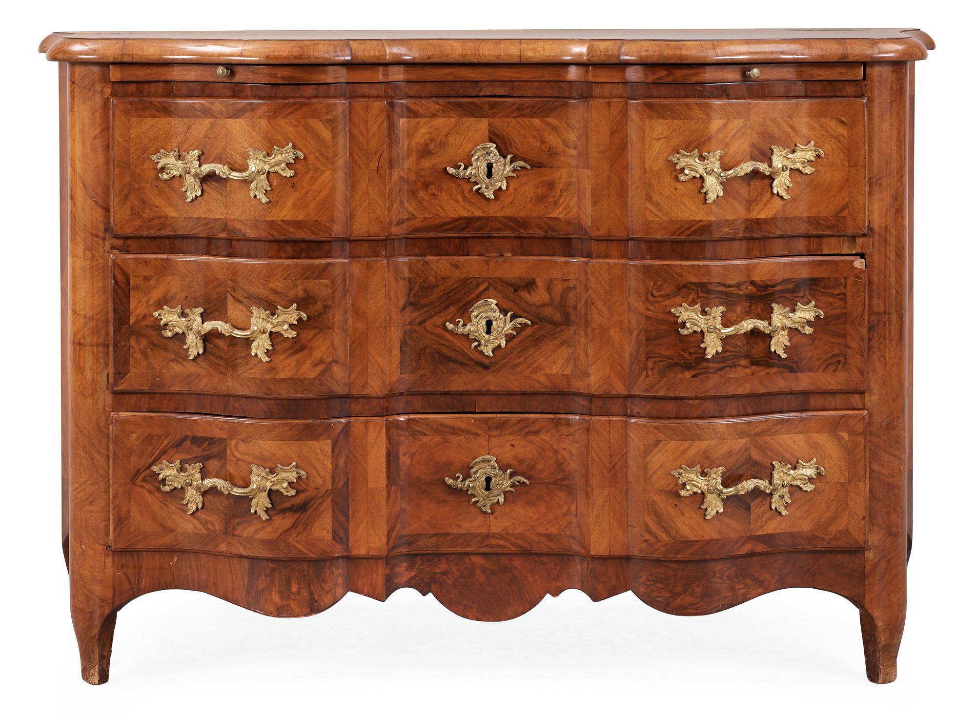 BYRÅ, tillskriven Johan Hugo Fürloh (mästare i Stockholm 1724-1745). Senbarock.