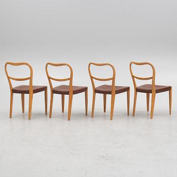 Axel Larsson, four chairs, 'Serie 1300', SMF, Bodafors, 1930s.