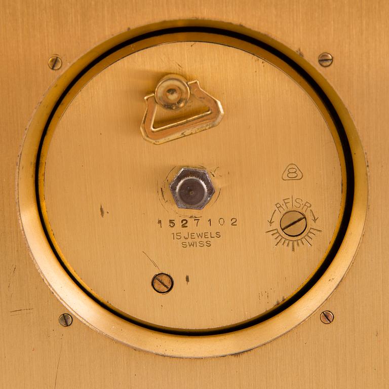 An Imhof table clock with world time, 1960/70s.