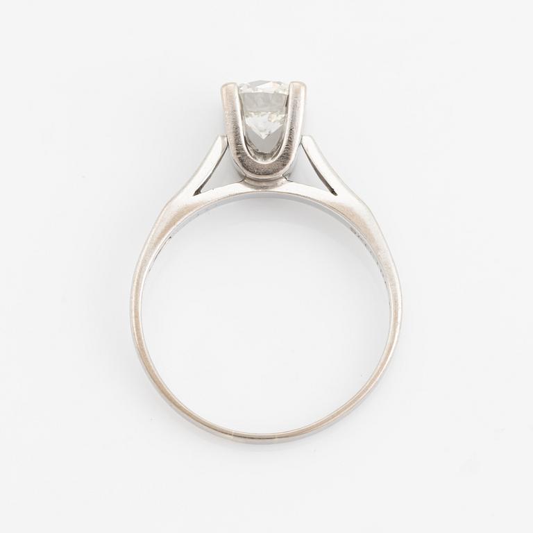 Brilliant cut diamond solitaire ring, 1,00 ct.