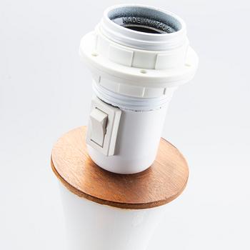 Bergboms, 2 st, bordslampor, glas.