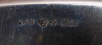 SKÅL SAMT BÄGARE, silver, GAB, Stockholm 1900-talets första hälft.