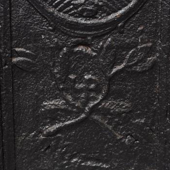 SÄTTUGNSPLATTOR, ett par, gjutjärn, sent 1700-tal till tidigt 1800-tal.