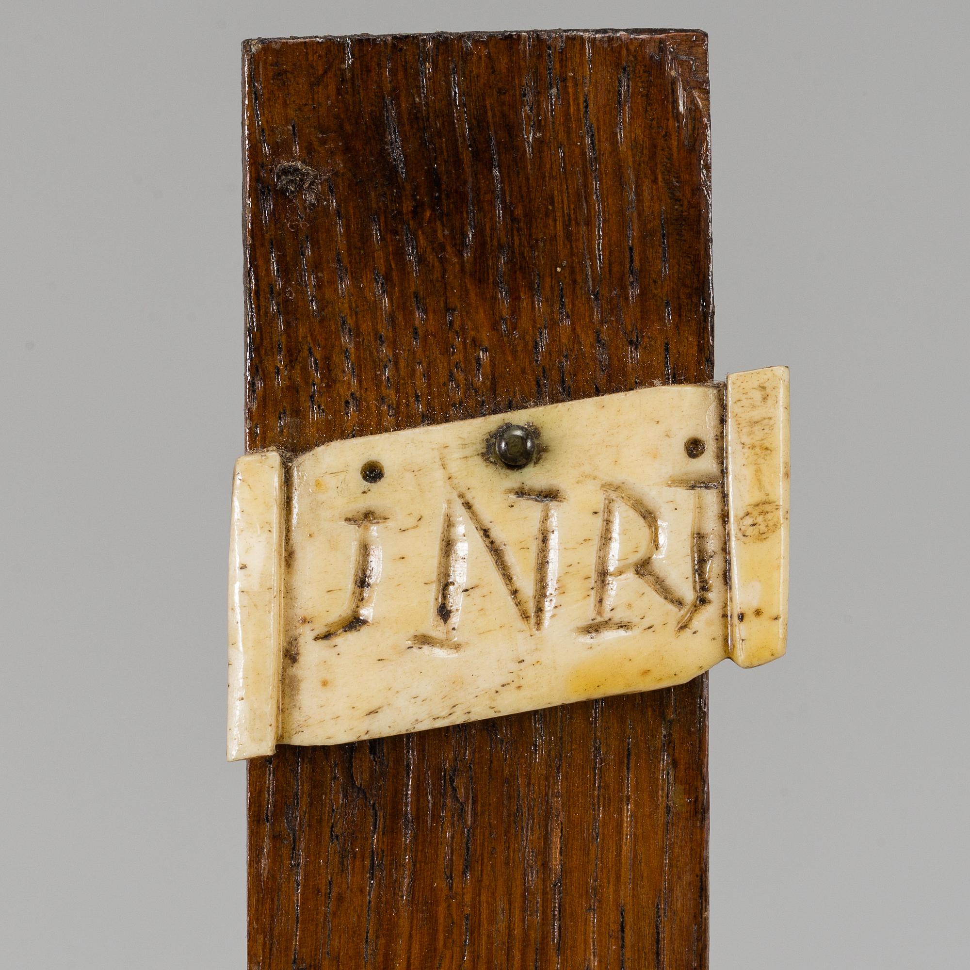 An 18th century wood and bone crucifix.