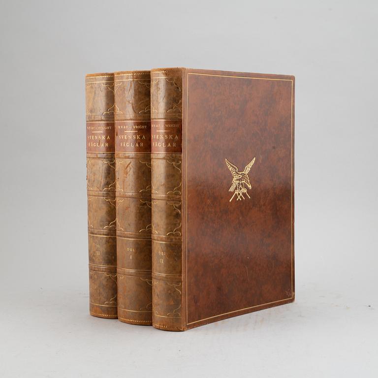 The von Wright brothers, three volumes "Svenska Fåglar", Börtzells tryckeri AB, Stockholm, 1927-1929.