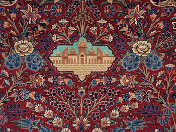 SEMI-ANTIQUE KASHAN. 197,5 x 132,5 cm.