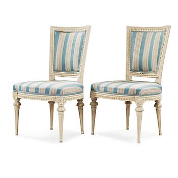 1401. A pair of Gustavian chairs by J. E. Höglander, master 1777.