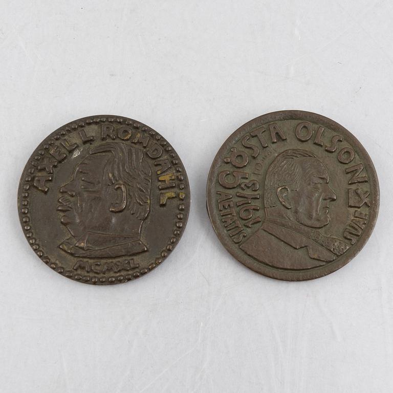 Bror Hjort, two bronze medals, Sporrong & Co, 1940-43.