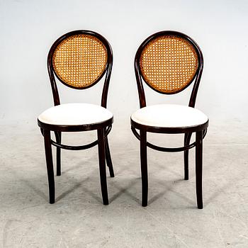 A set of four stained wood chairs, first half of the 20th century.