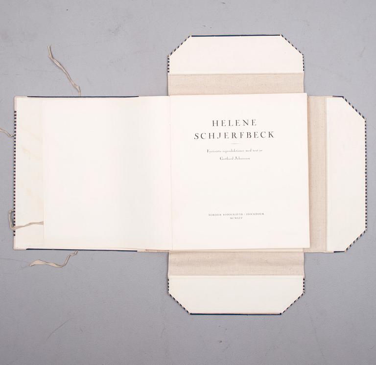 HELENE SCHJERFBECK, mapp med reproduktioner, 48 st.