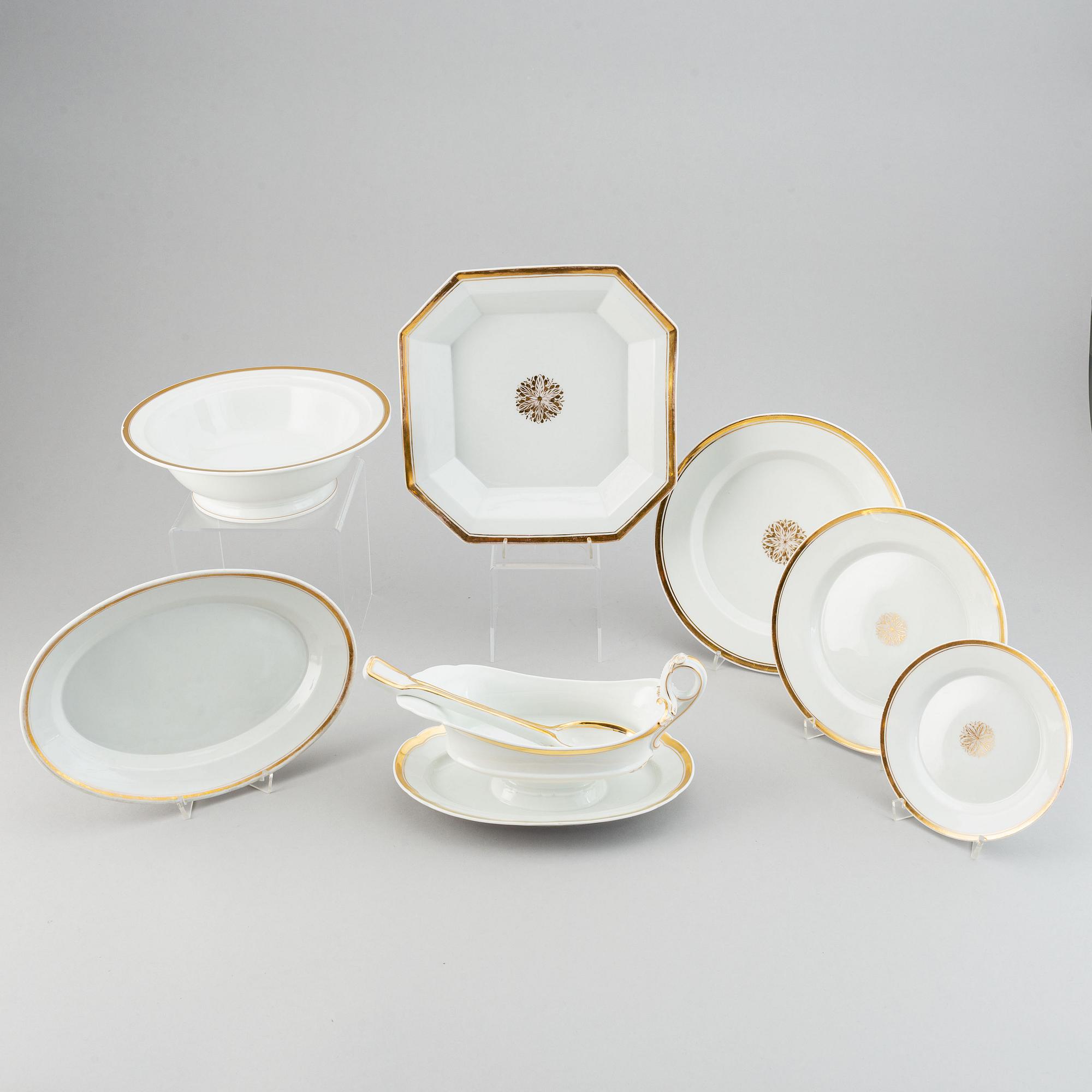A Berlin part dinner service, KPM, 19th Century.