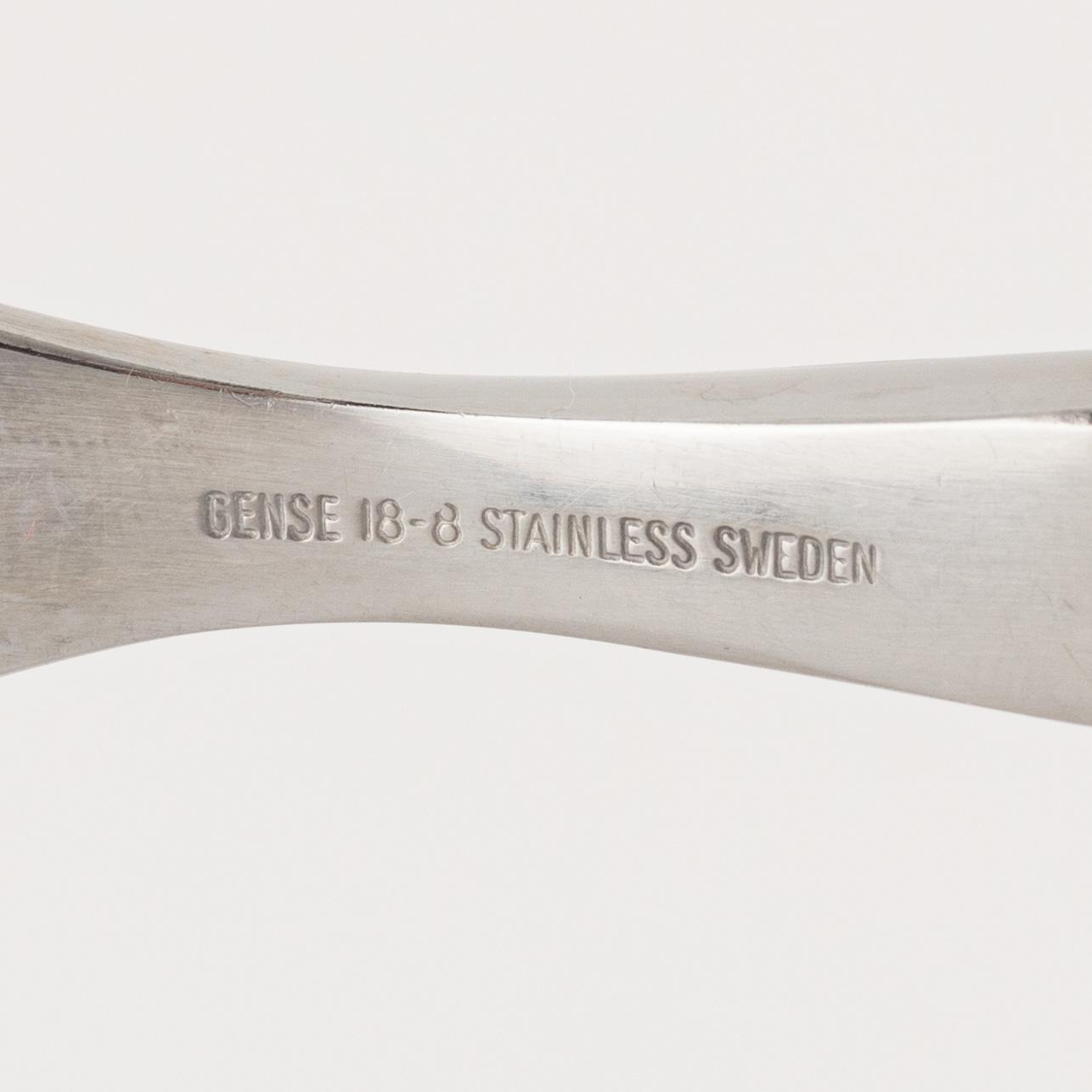 Folke Arström, besticksuppsättning, 34 delar, rostfritt stål, "Focus de Luxe/Focus Steel", Gense.