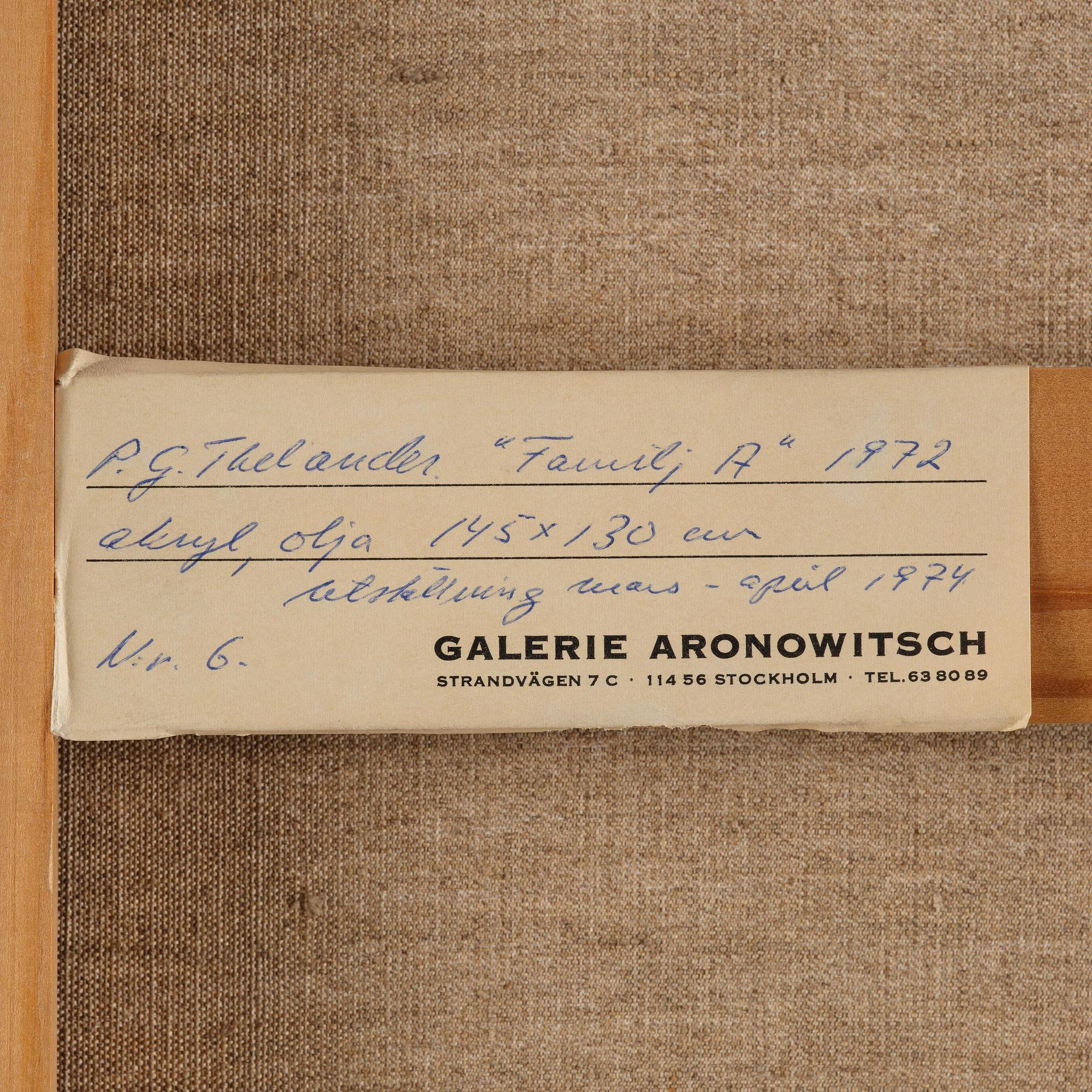 PG Thelander, "Familj A".