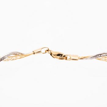 An 18K white and red gold necklace.