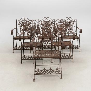 Garden Set, 7 Pieces, 20th Century.