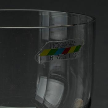 VINGLAS, glas och stengods, 16 st, "BASIC", Höganäs, 1970/80-tal.