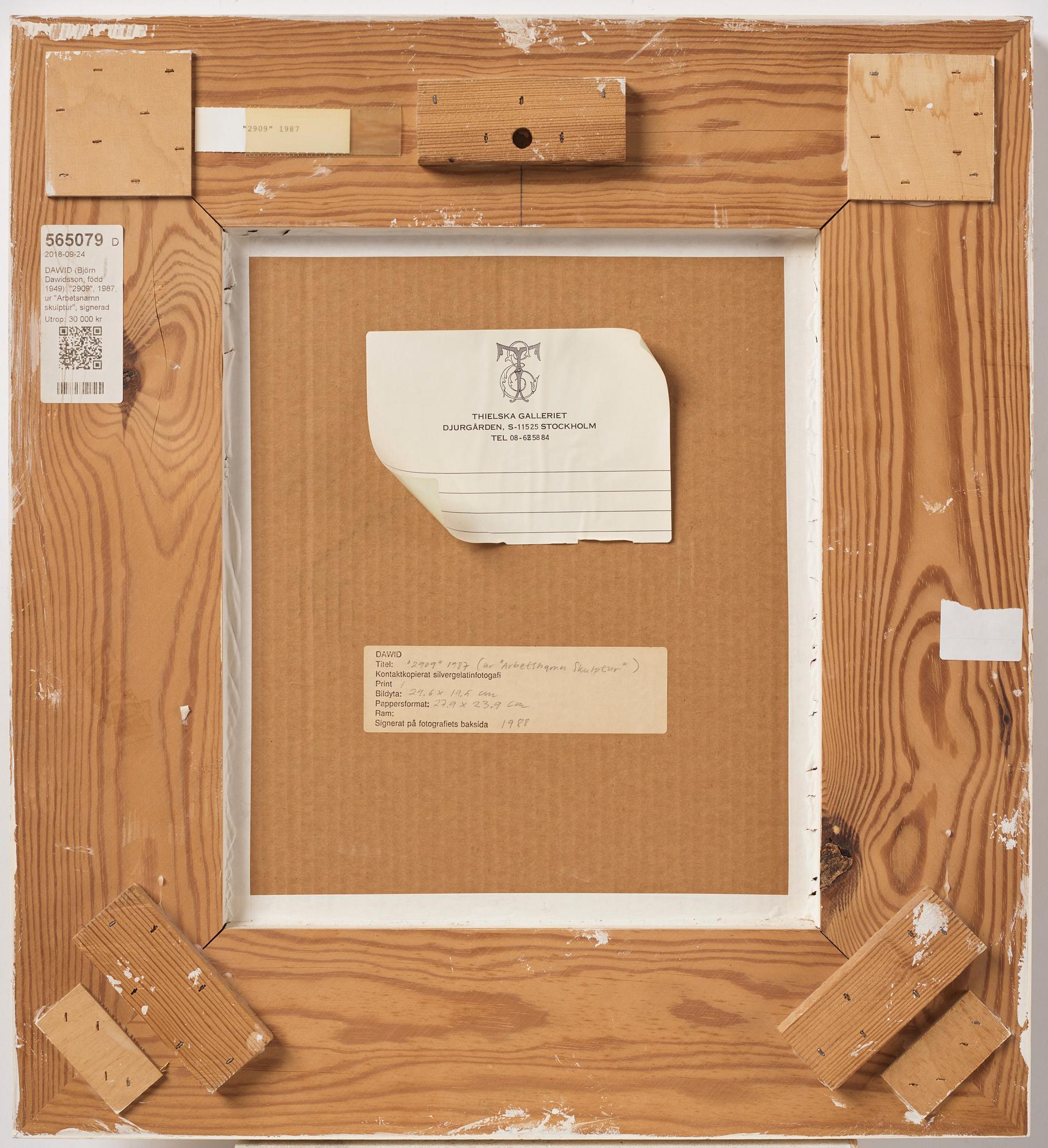 Dawid (Björn Dawidsson), "2909", 1987.