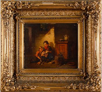 AUGUST VON RENTZELL, olja på pannå, signerad.