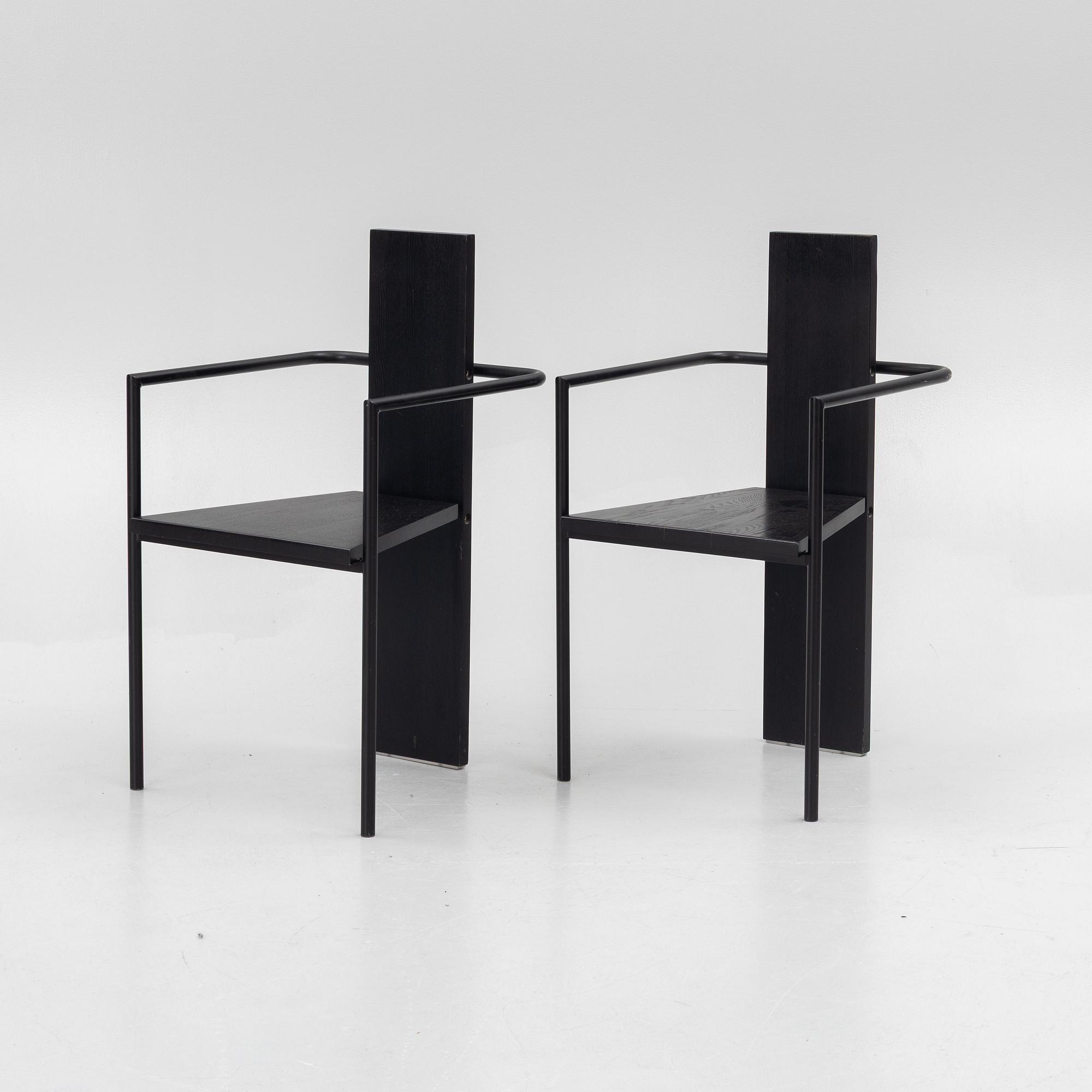 Jonas Bohlin, a pair of "Concrete" armchairs, Källemo, Sweden.