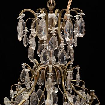 A rococo style chandelier, Early 20th Century.