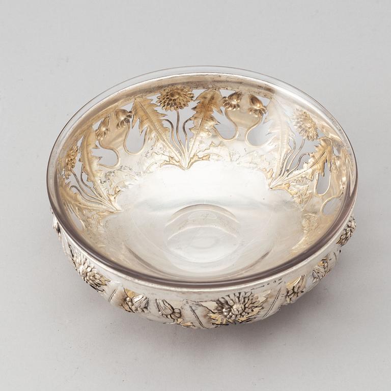 A Swedish Art Nouveau silver bowl, mark of Gustaf Möllenborg, Stockholm 1901.