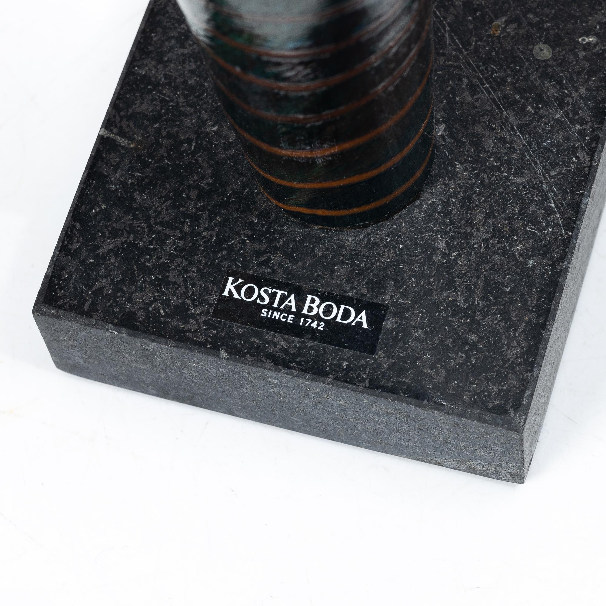 Bertil Vallien, Three glass objects, Kosta Boda.