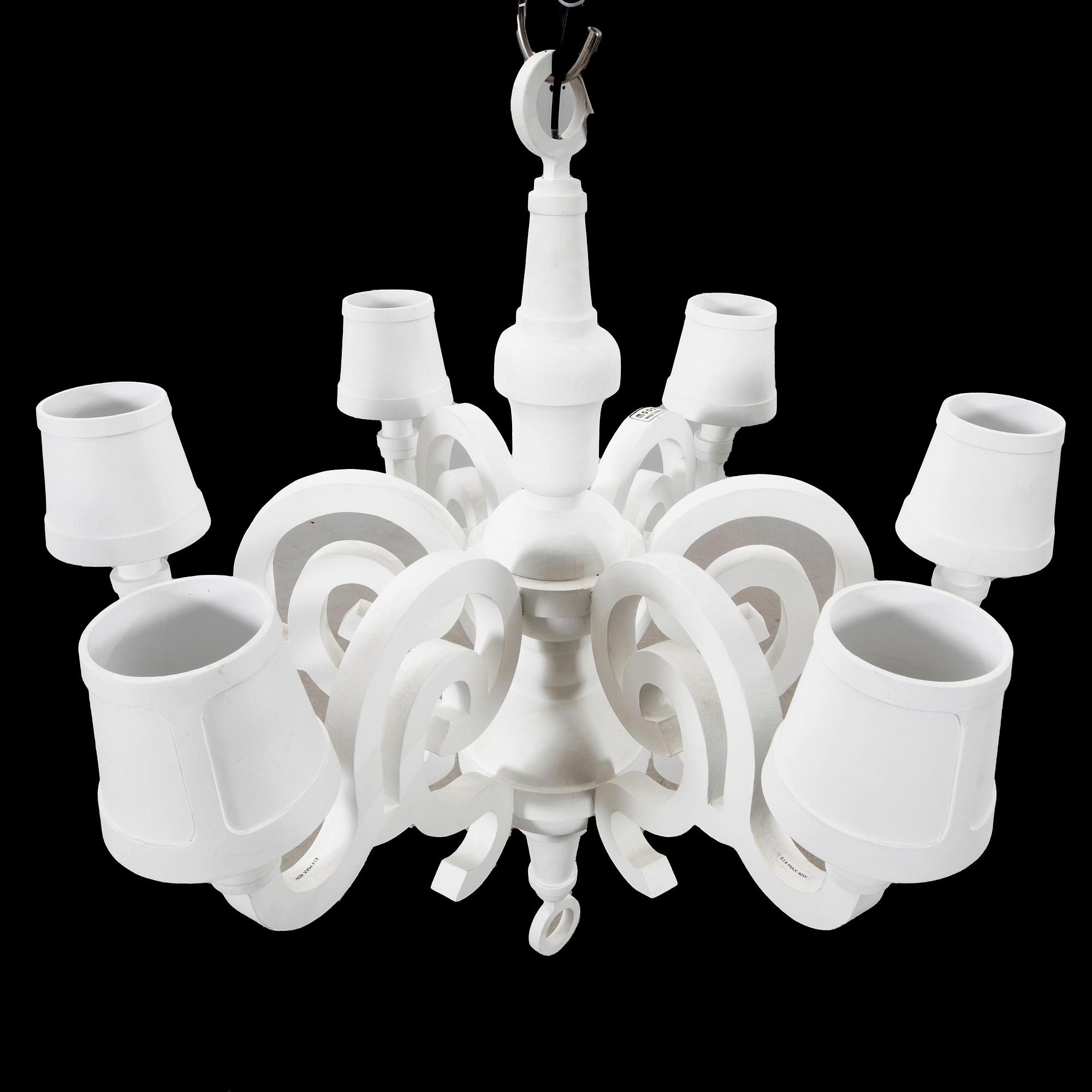 Studio Job, a pair ceiling chandelier, "Paper chandelier L" for Moooi 2000s.
