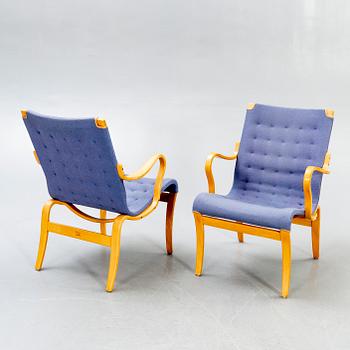 Bruno Mathsson, armchairs, a pair of model 'Mina'.