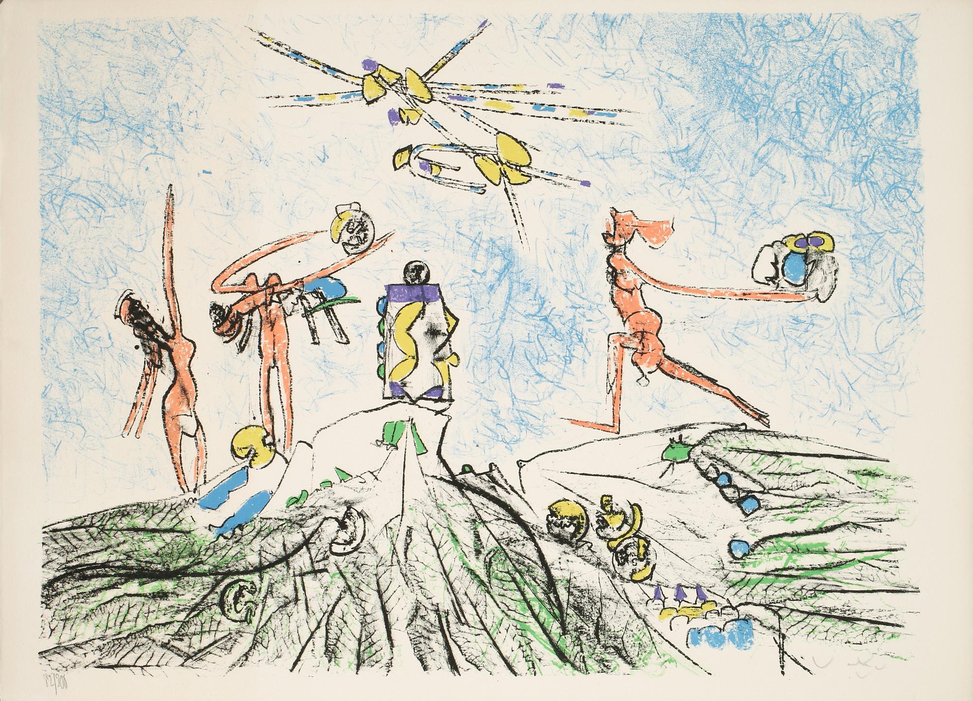 ROBERTO MATTA, färglitografi, signerad och numrerad 82/300.
